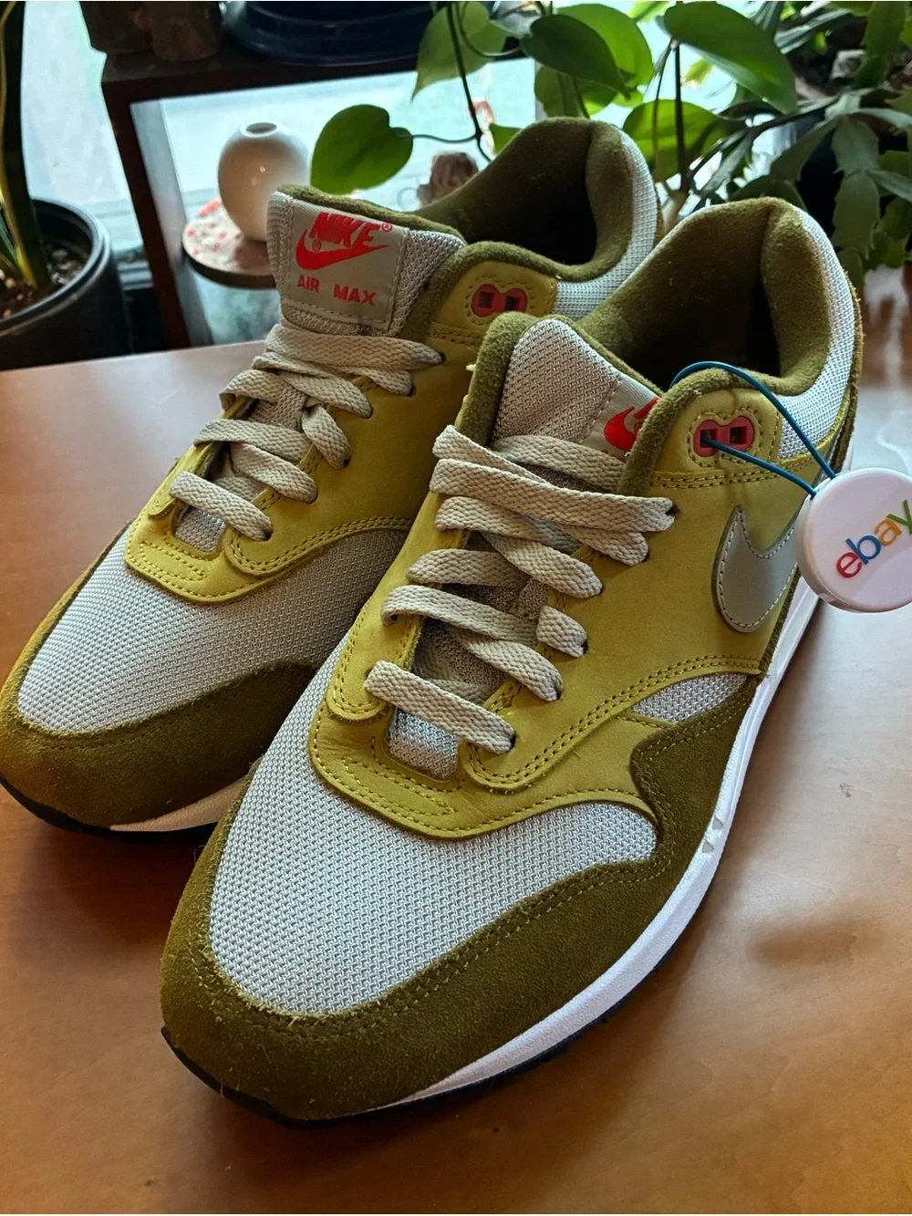Nike Olive Air Max 1 Premium Retro Olive Curry Pack Sneakers 9.5M